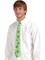 Irish Saint Patricks Day Green Shamrocks Tie Costume Accessory